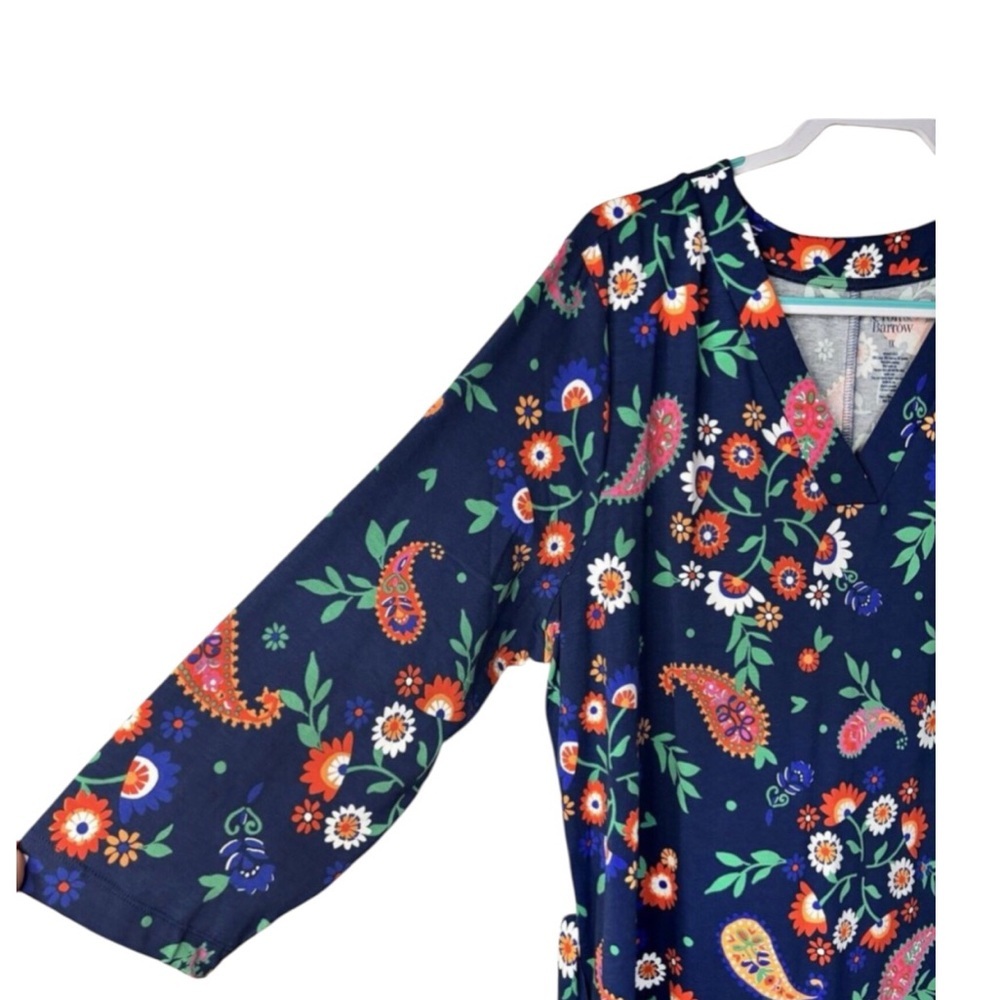 FINAL PRICE! Croft & Barrow Pink Orange Pink Paisley Vneck Dress NWT 1X - Picture 4 of 9